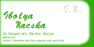 ibolya macska business card